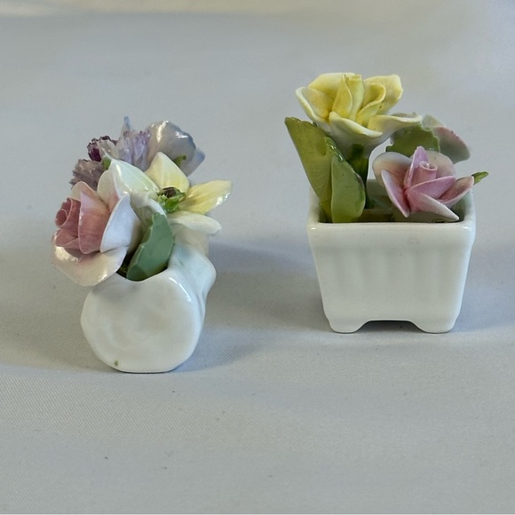 CoalPort Bone China of England Miniature Floral Boutique - set of 2 - Picture 3 of 15